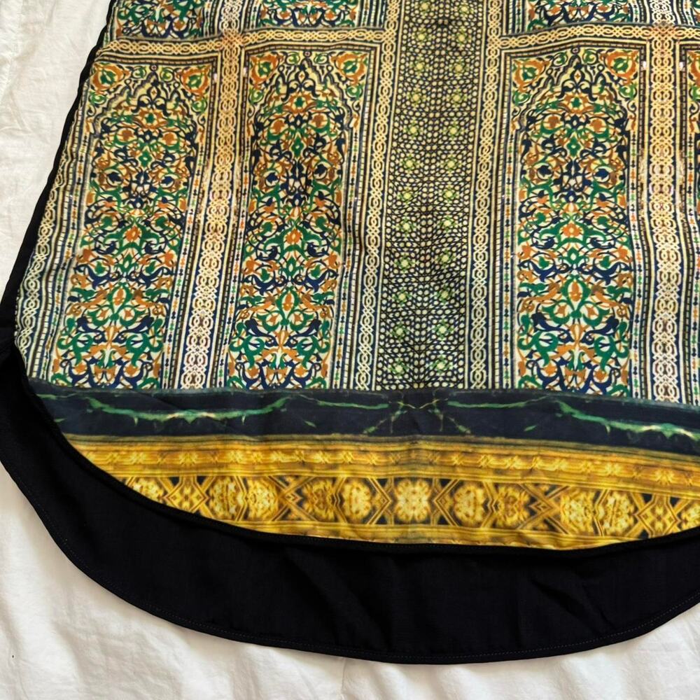 vida top geometric abstract print sleeveless top womens XL flowy artsy fairy - Picture 3 of 8